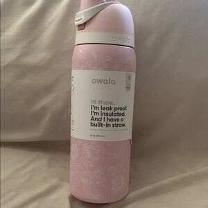Owala Ribbon Pink Insulated Water Bottle